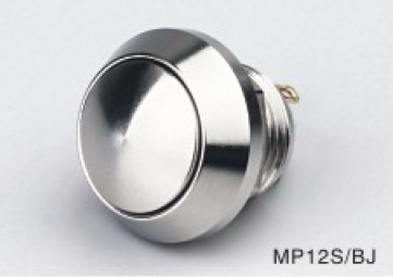 12mm 金属全银色按钮开关MP12S/BJ